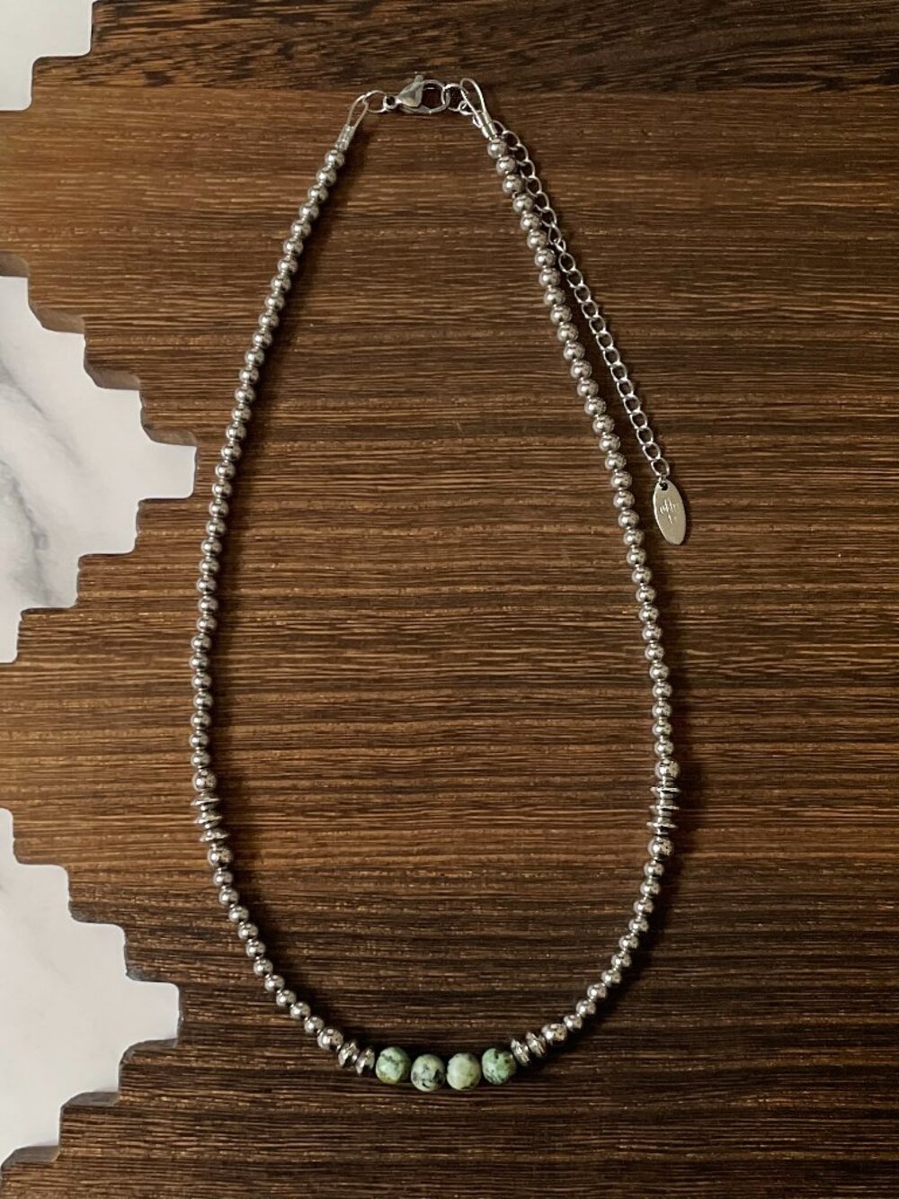 Handmade Sagebrush Prairie 6mm Western Pearl Necklace 16 inch